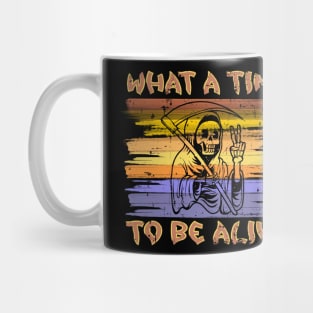 What A Time To Be Alive Halloween Funny Sunset Costume Mug